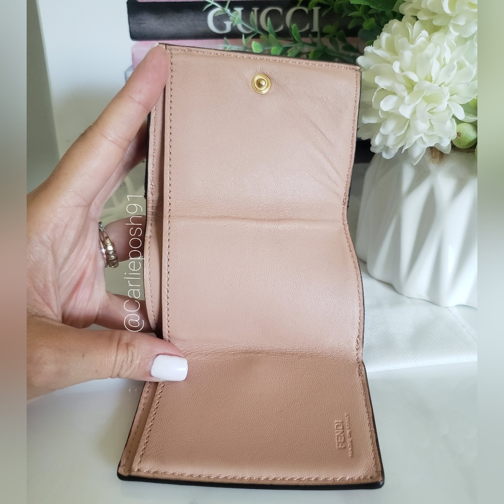 *SOLD* Authentic Pre-owned Fendi Zucca Baguette FF Micro Trifold Wallet - Picture 6 of 14